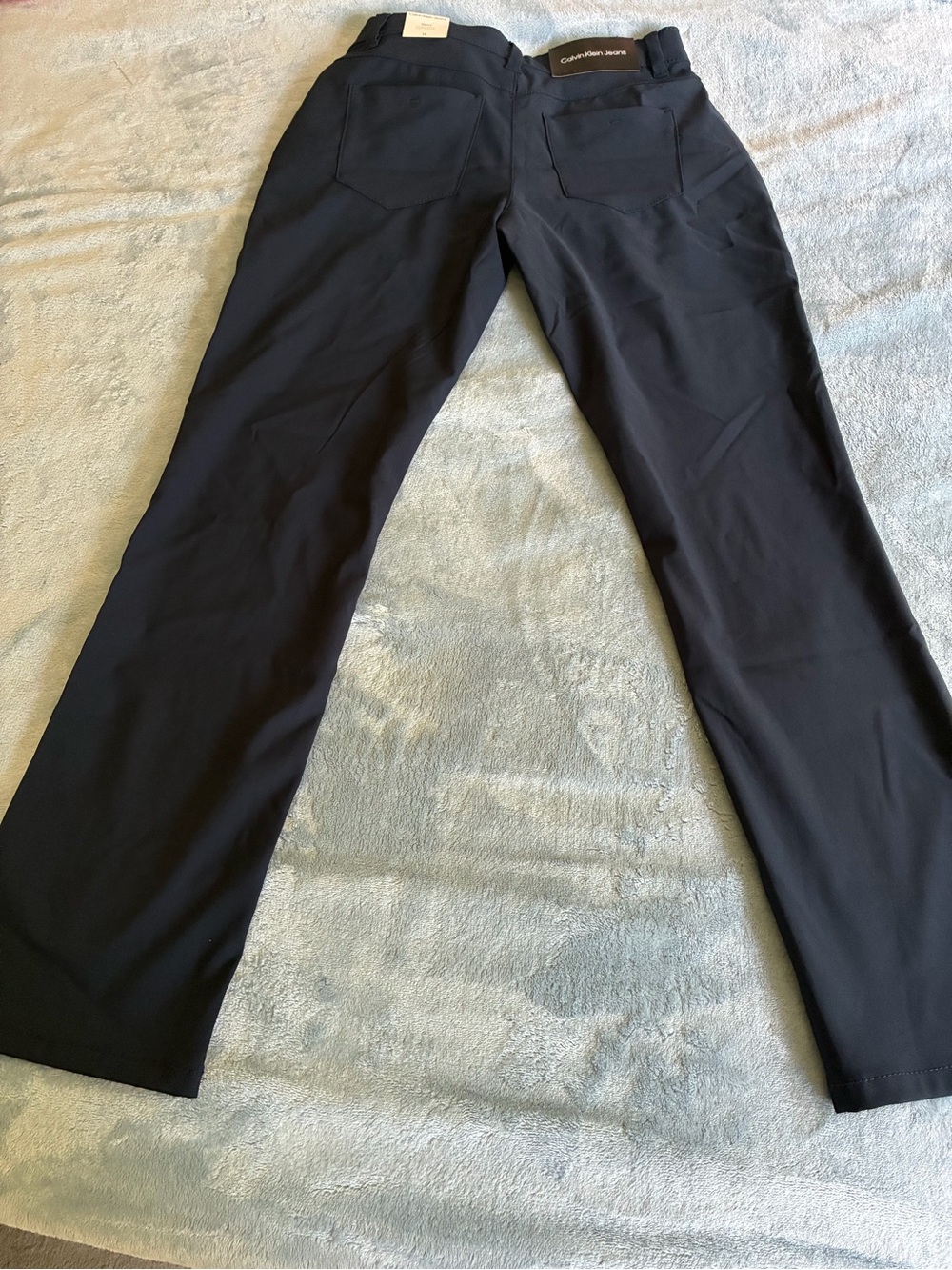 Calvin Klein Straight-Leg Slim Pants size 12 lightweight material
